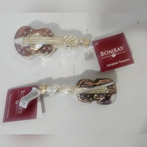 BOMBAY Christmas Glass Ornaments Set of 4 NWT - Picture 5 of 8